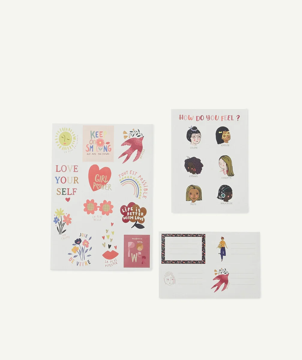 LE LOT DE STICKERS ET D'ÉTIQUETTES AUX NUANCES ROSES
