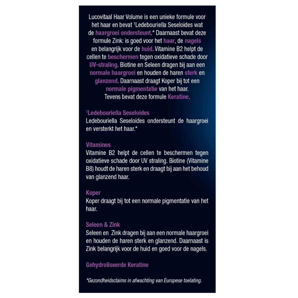 Lucovitaal Haar Groei & Volume120 capsules