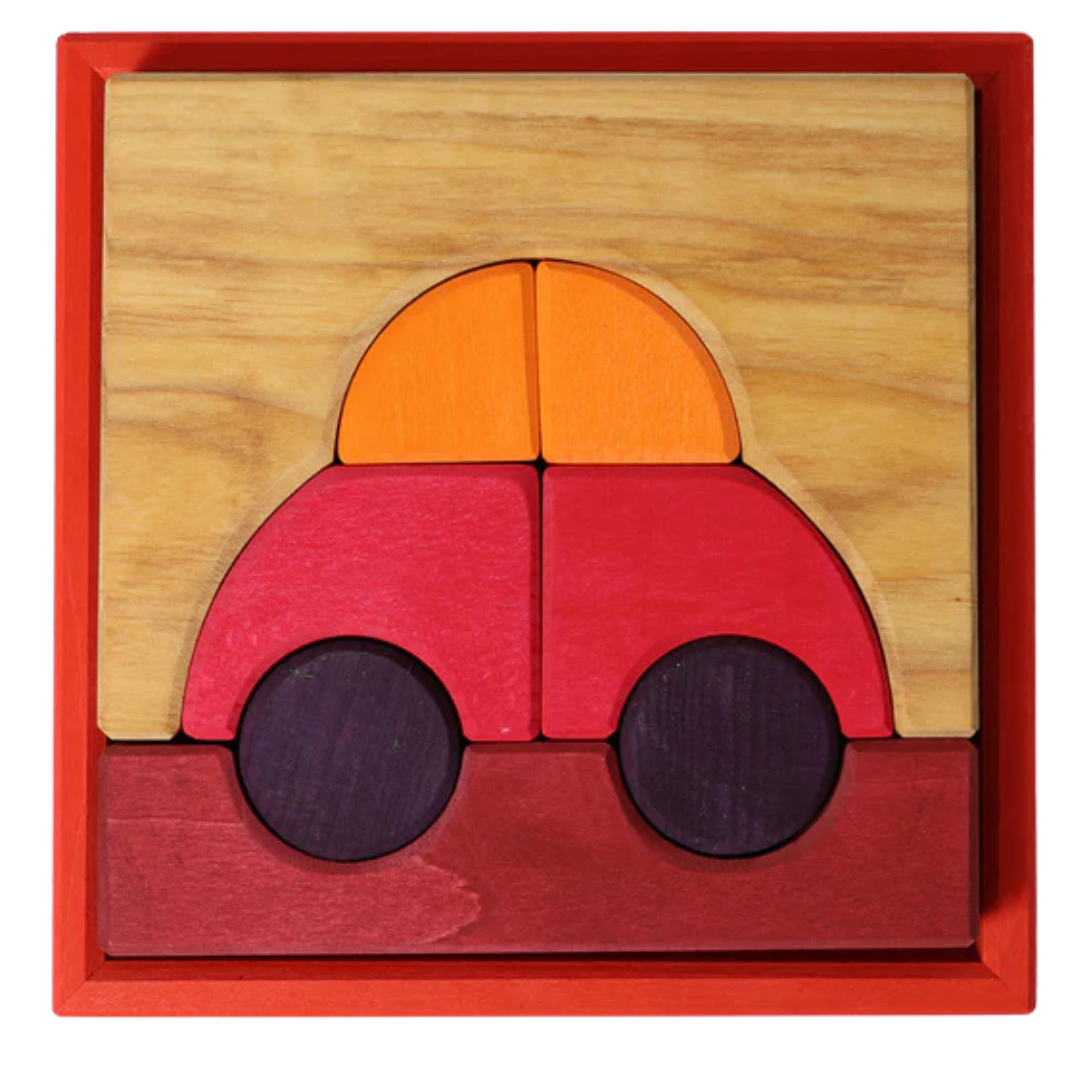 grimm's bouwblokken set - rood - 9st