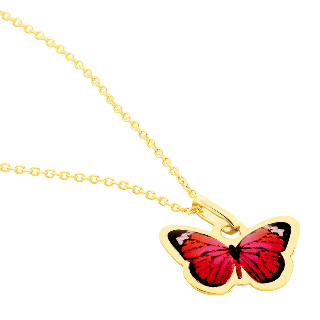 Collier Sulivia Papillon Or Jaune