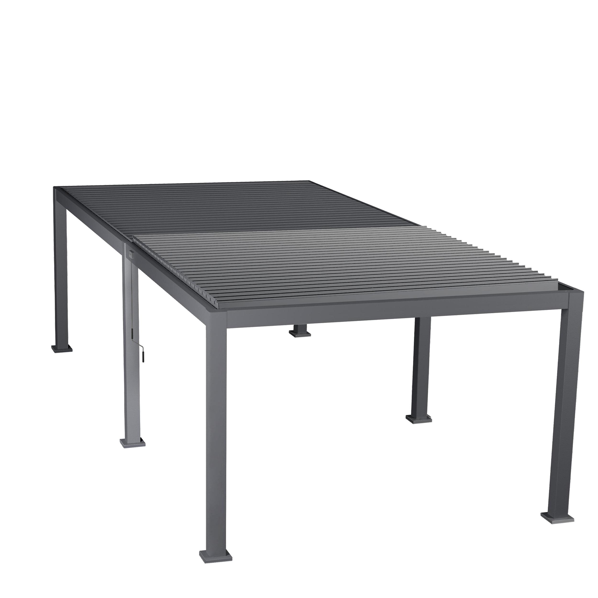 PERGOLA EVORA 6X3.6M GRAPHITE