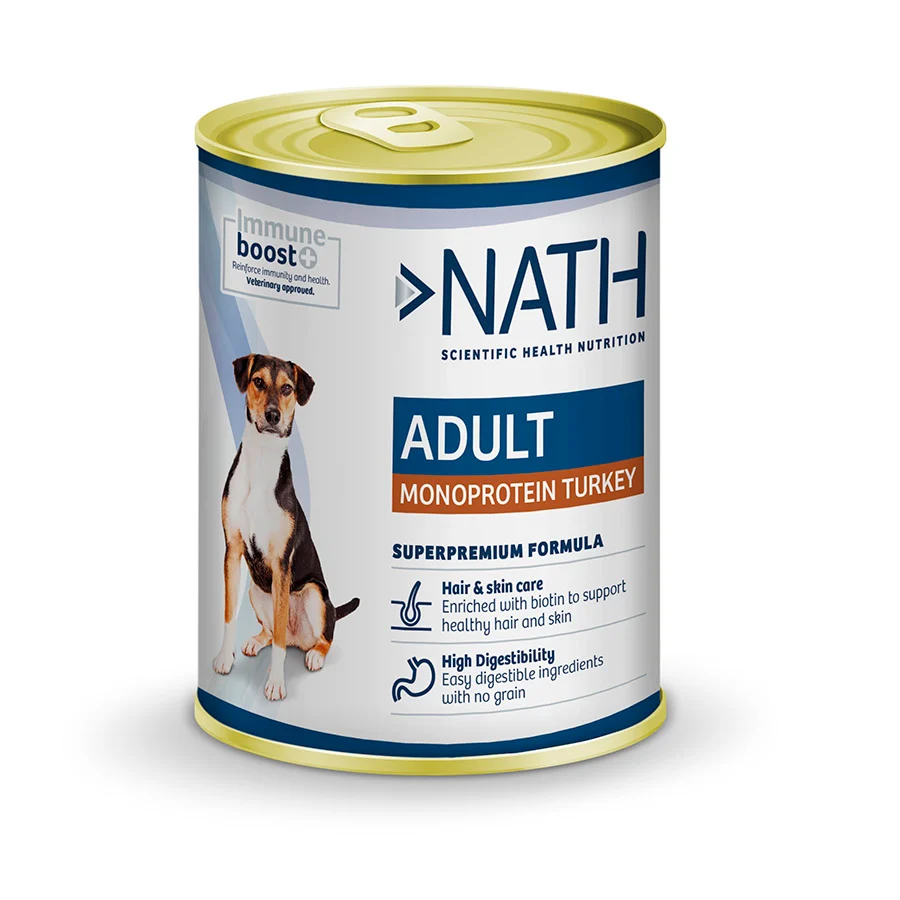 Nath Adulto Monoprotein Turkey Can para Cães
