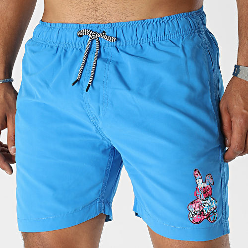 Short De Bain Lapin Graffiti Bleu Roi