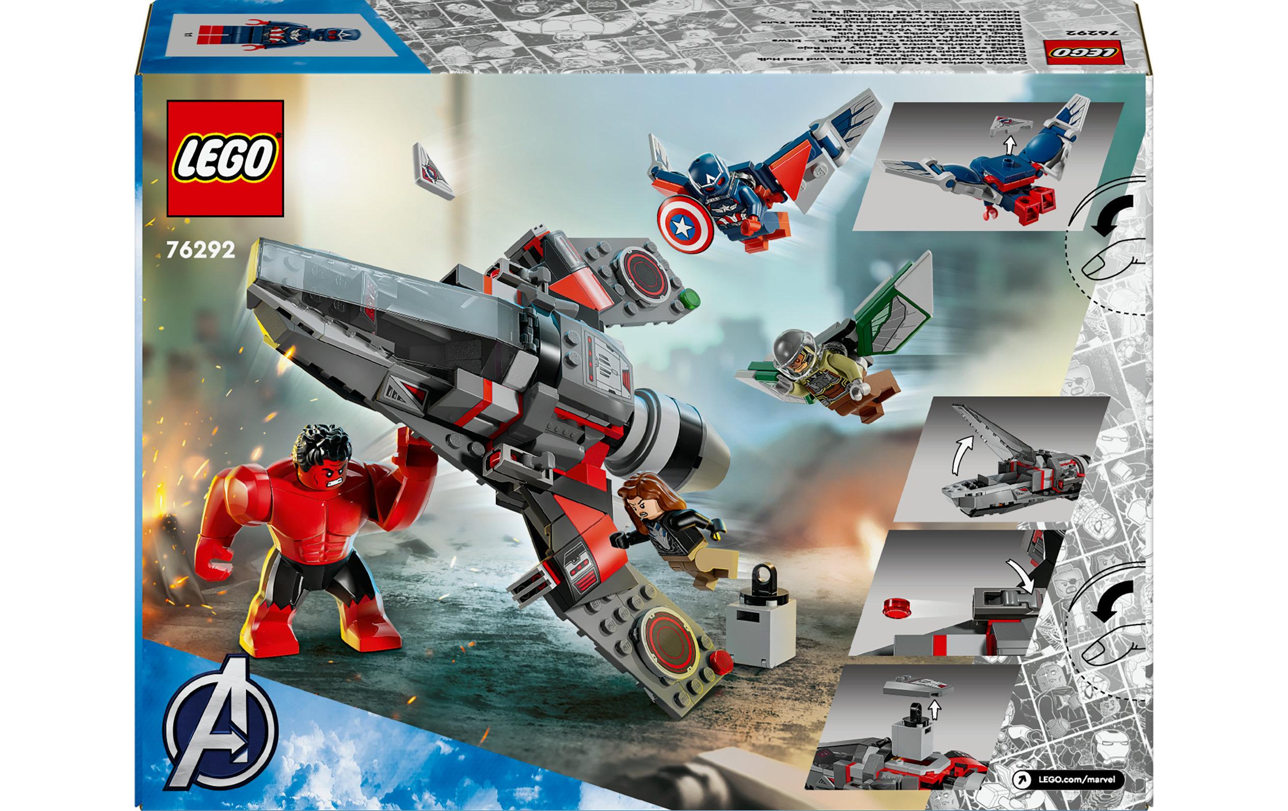 Showdown zwischen Captain America und Red Hulk 76292Superhelden-Spielset mit Captain America, Falcon und Red Hulk