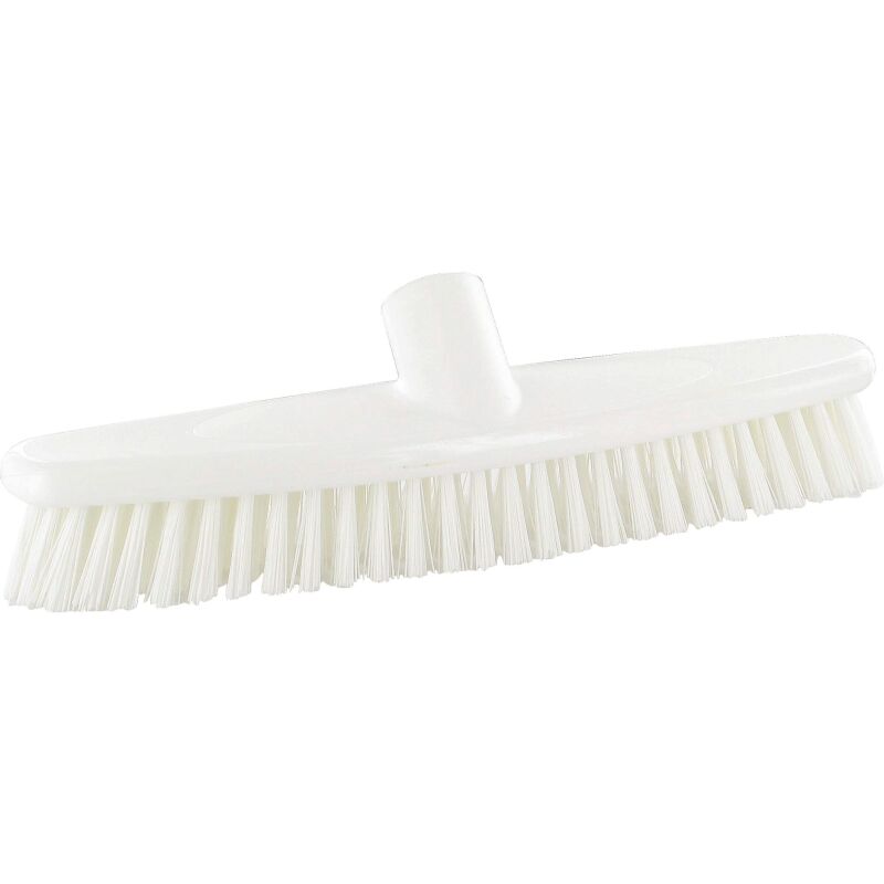 Balai frottoir fibres mi-dures blanches largeur 28,5 cm