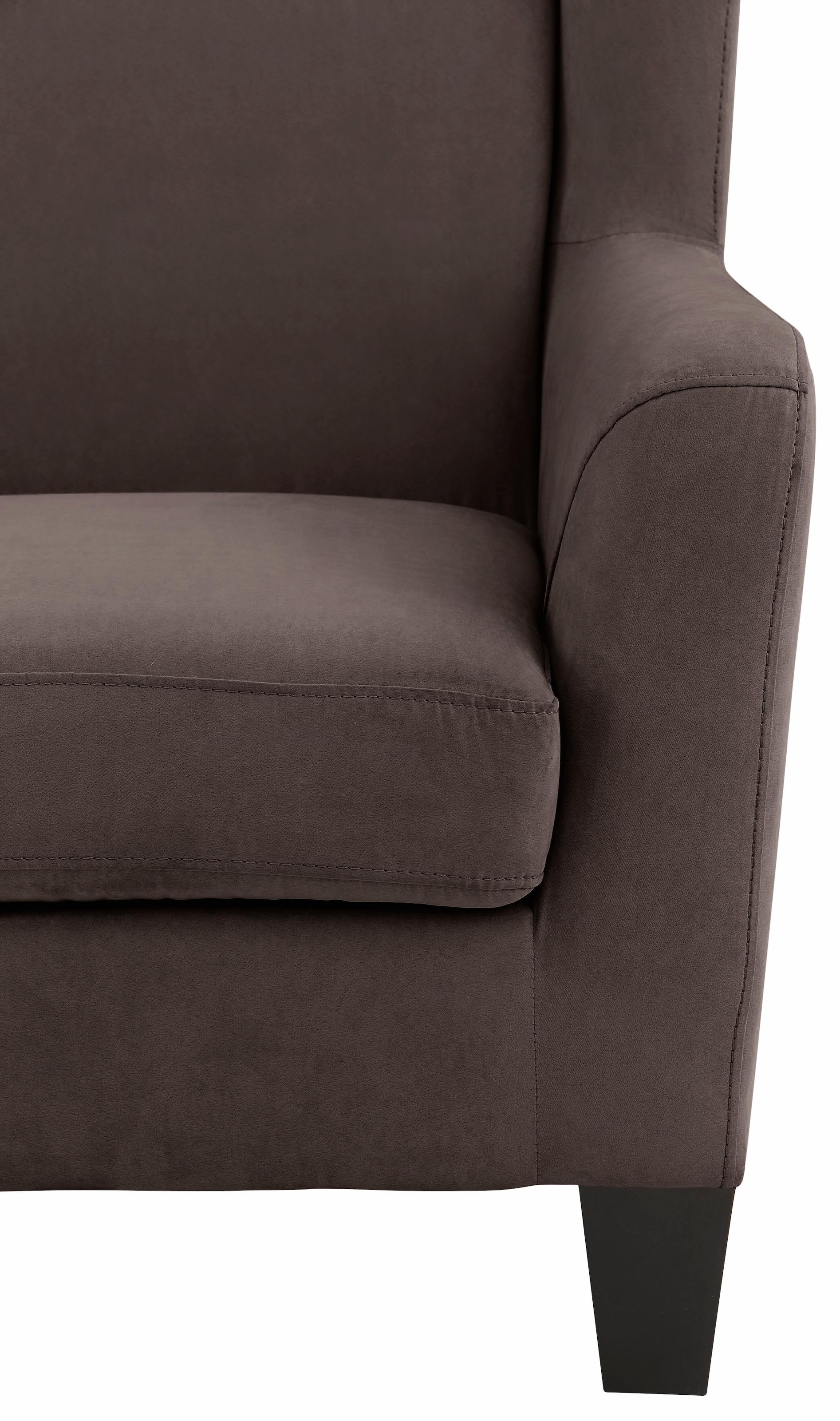 Home affaire Ohrensessel »Chilly, Sessel mit Hocker« Set, bestehend aus Sessel und Hocker, 2 Stk. tlg. in Cord und Microfaser-Bezug, Unser Dauertiefpreis