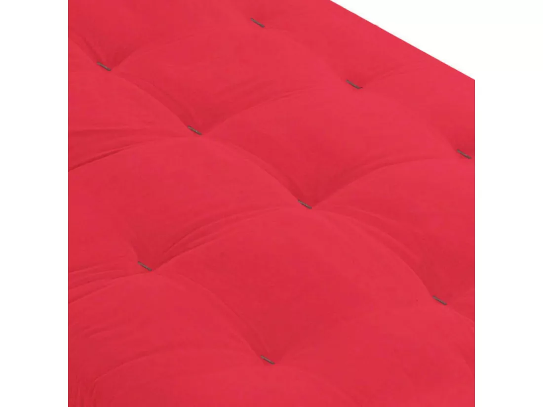 Matelas futon rouge en coton 90x190