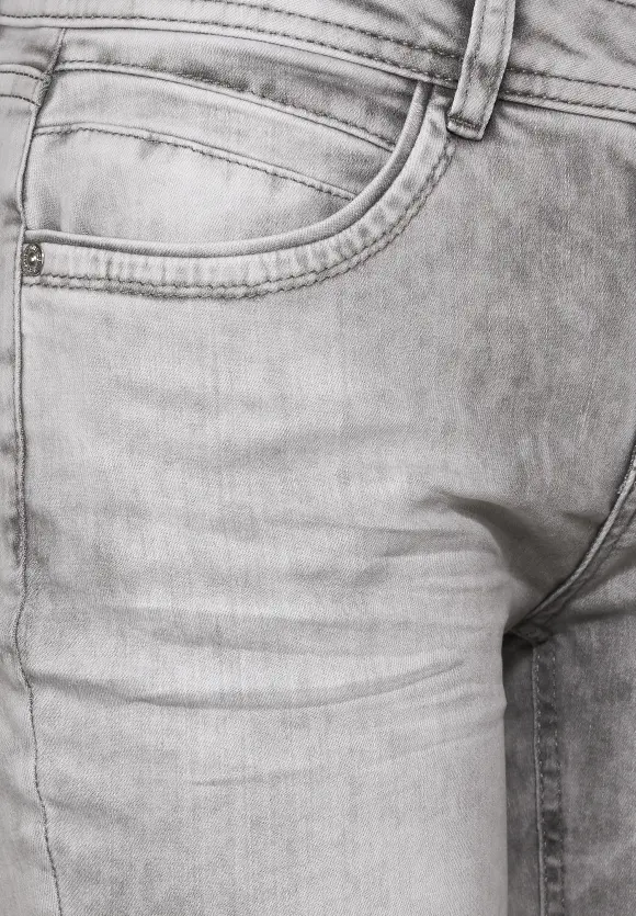 Casual Fit Jeans in 3/4 - autentic grey bleach