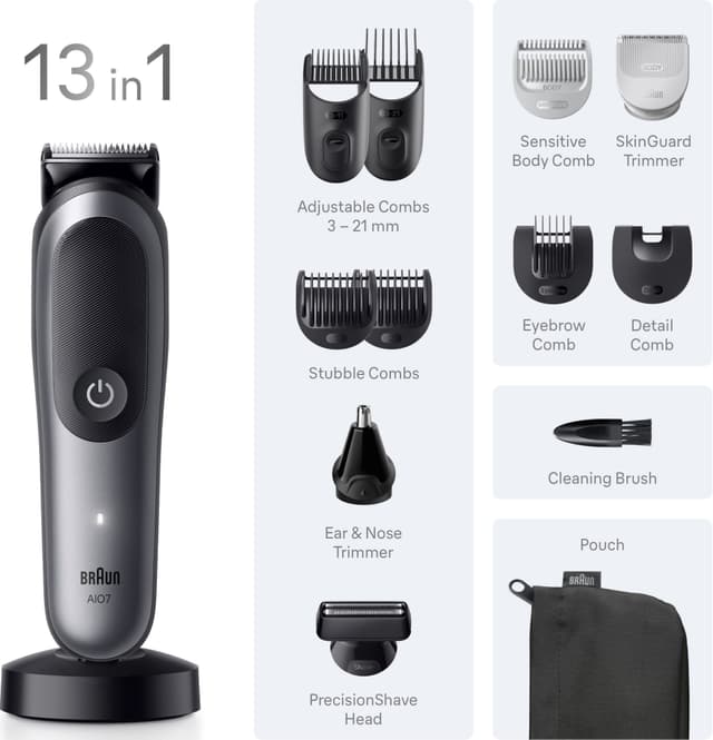 Braun All-in-One Series 7 kropstrimmer AIO7560 (grå)