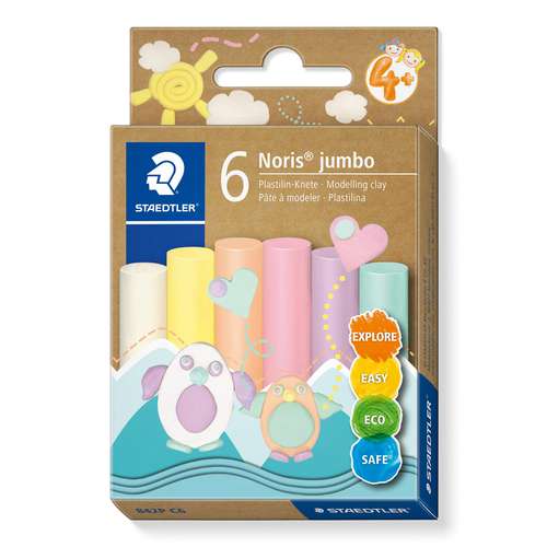 STAEDTLER® Noris® jumbo, Plastilin-Knete 6er-Sets