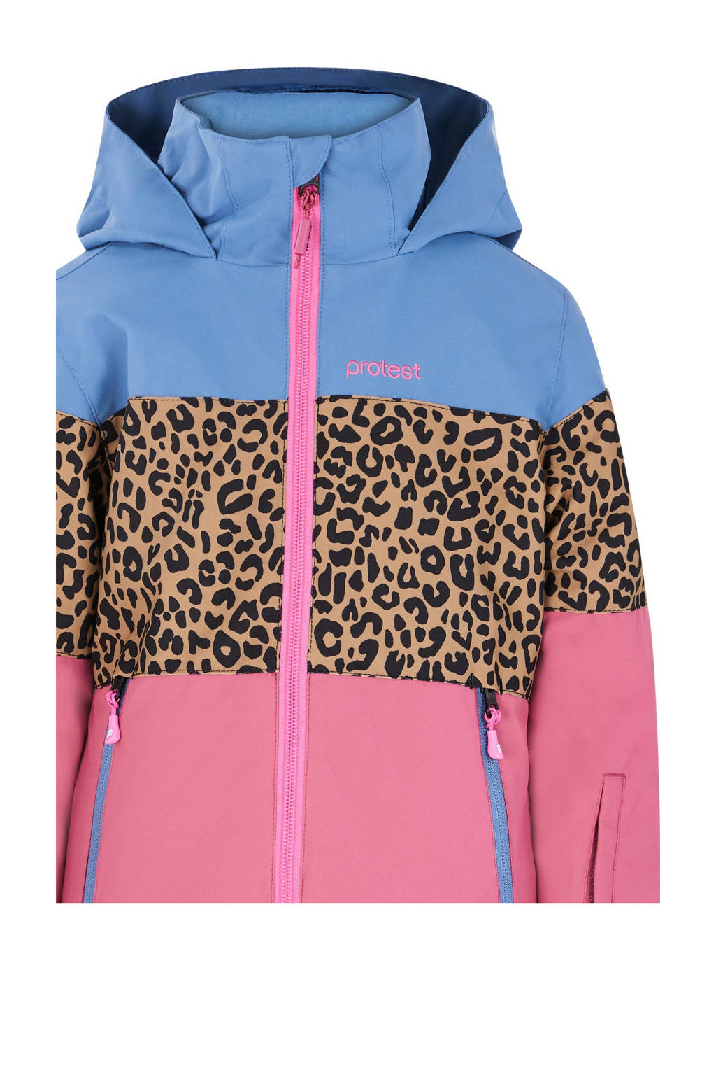 Protest ski-jack Fancy TD blauw/roze/camel
