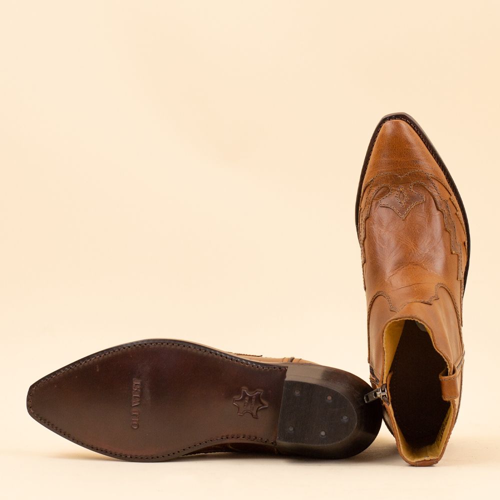 Old West MF1521 lage cowboylaarzen bruin
