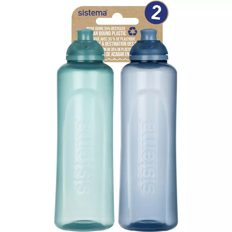 sistema® Trinkflaschen Set Swift, 2x 480ml