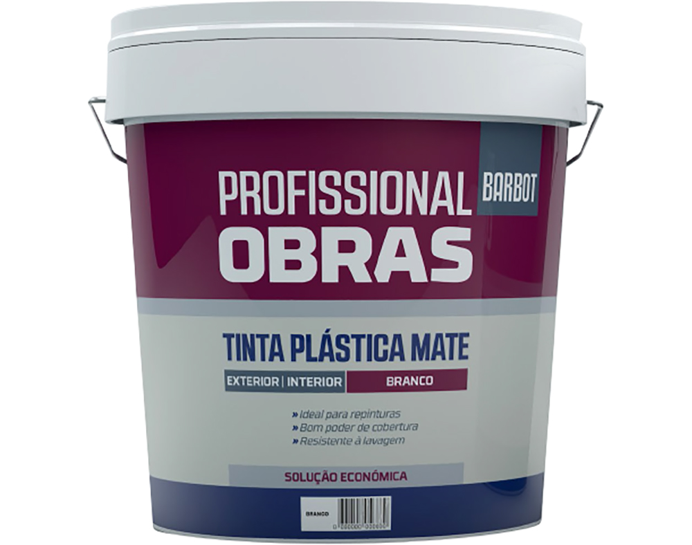 TINTA PROFISSIONAL OBRA BARBOT EXTERIOR/INTERIOR MATE BRANCO 15 L