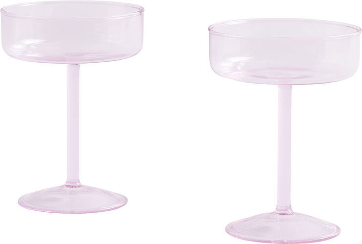 Hay Tint Coupe Glass-Set of 2-Pink Pink