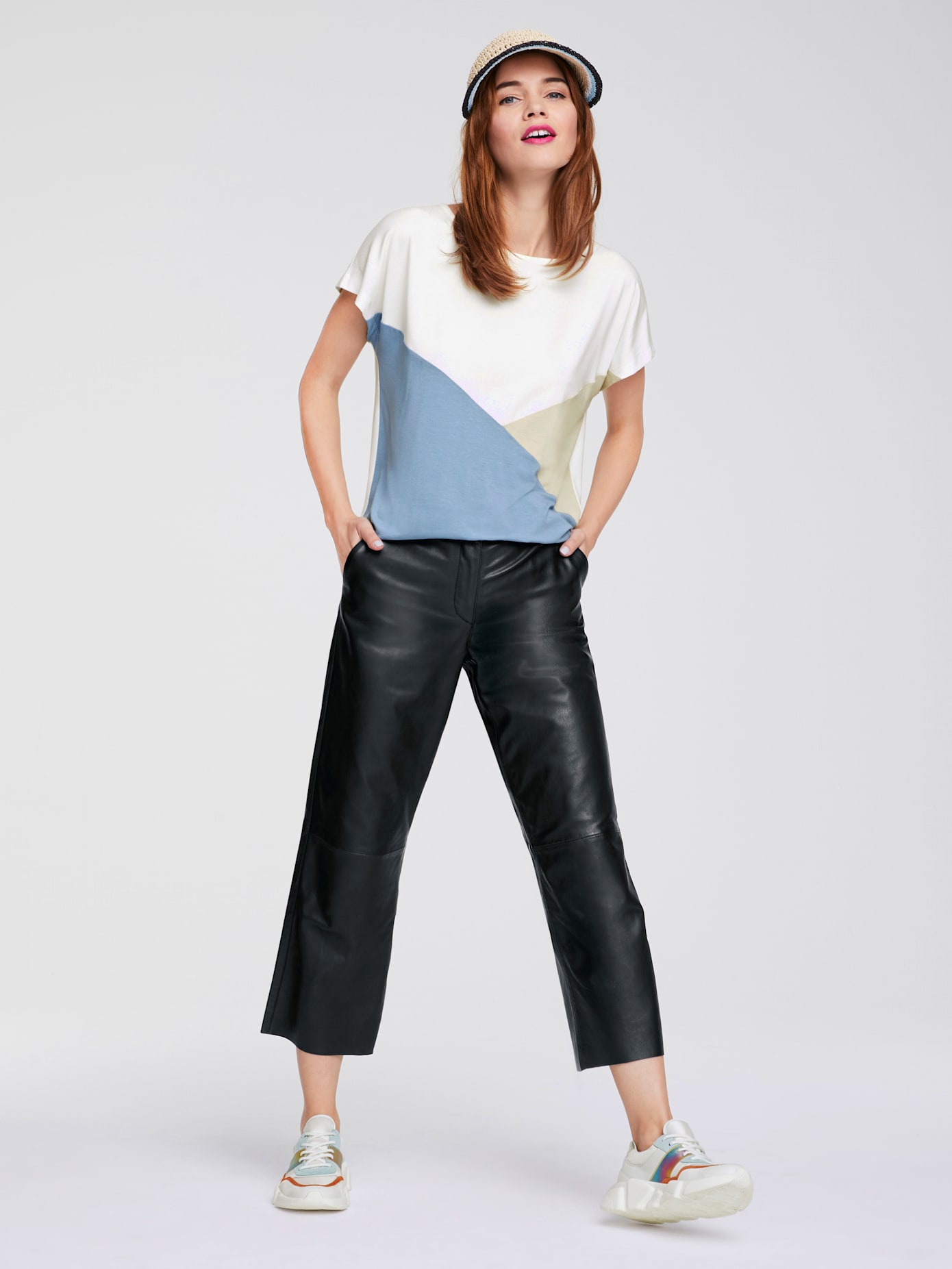T-shirt à encolure ronde look tendance