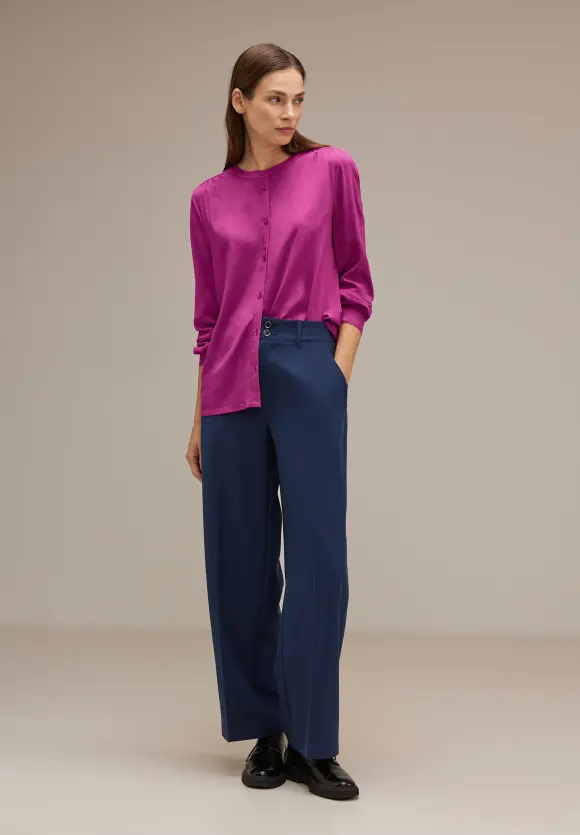 Viskosebluse mit Knopfleiste - bright cozy pink
