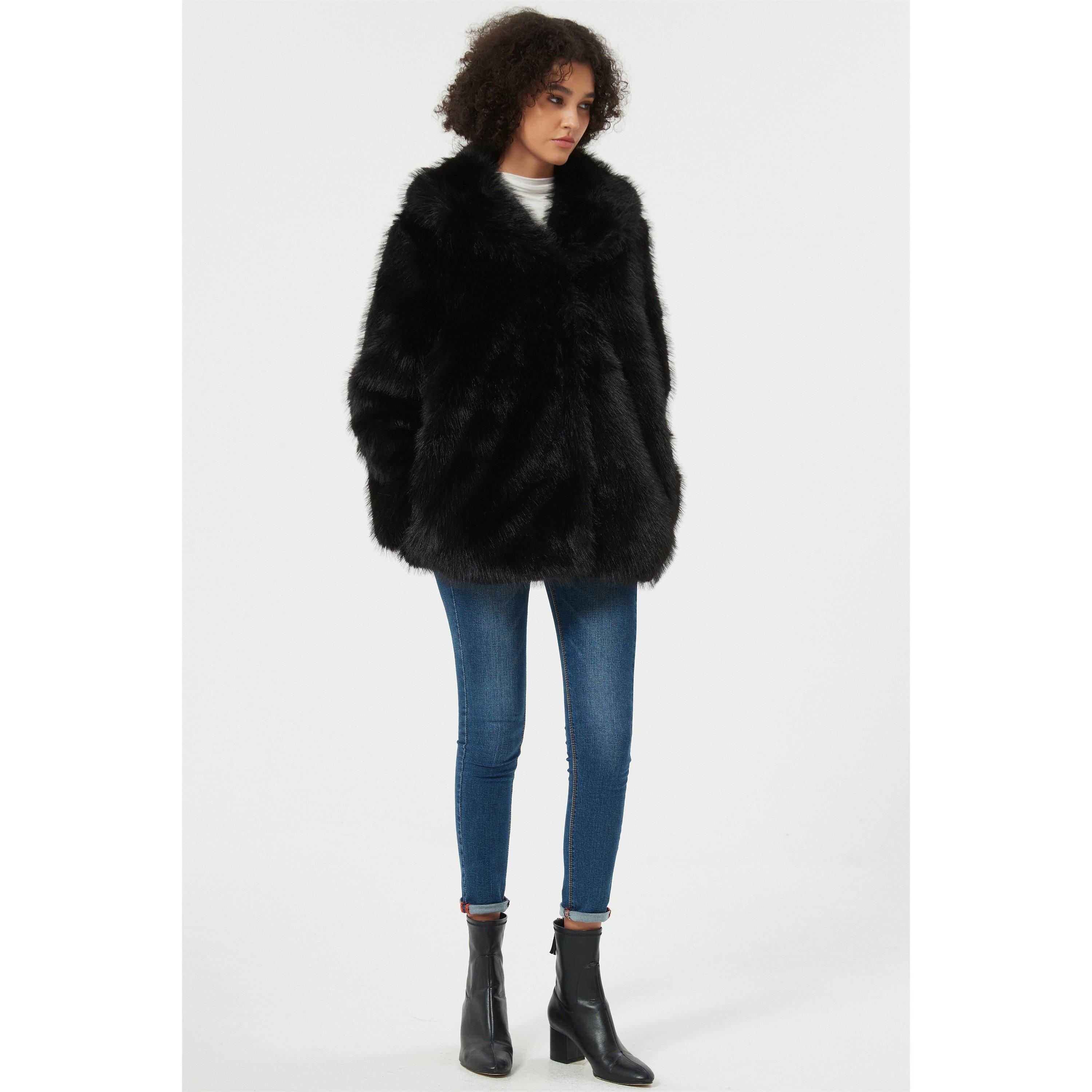Be You B Faux Fur Fluffy Coat