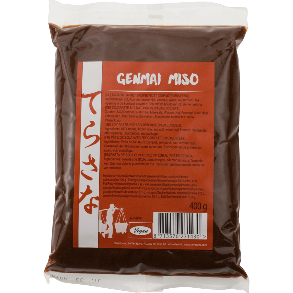 3x Terrasana Genmai Miso Bruine Rijst 400 gr