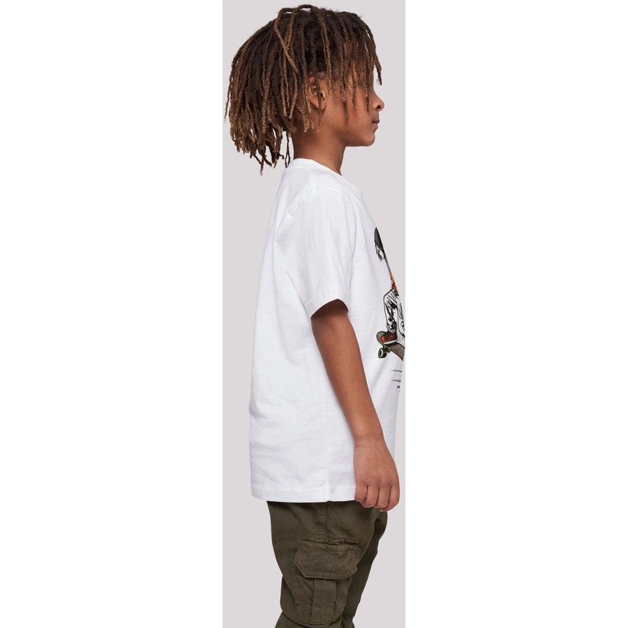 F4NT4STIC T-Shirt Skateboarder weiß