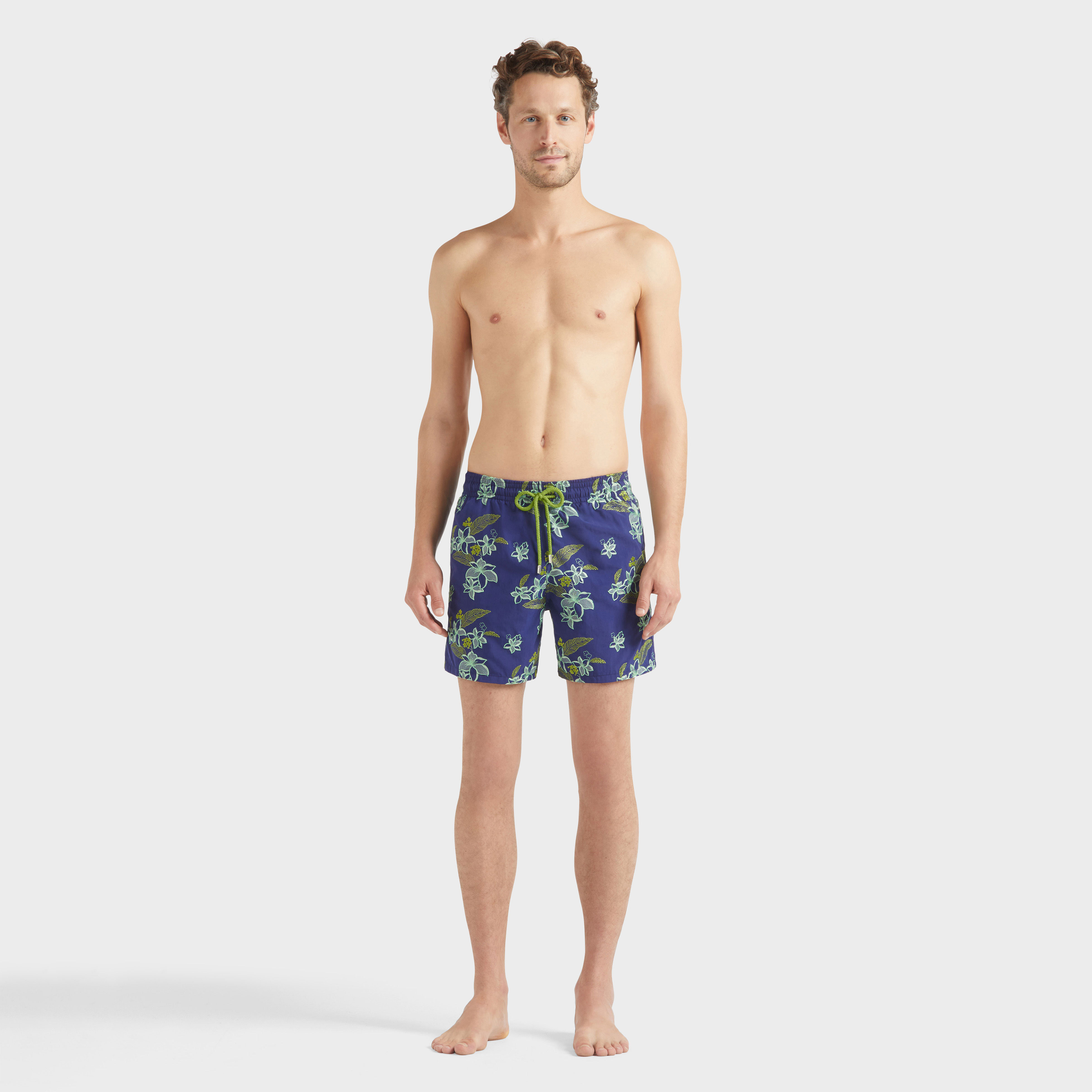 Maillot de bain homme brodé Flowers Power - Edition Limitée