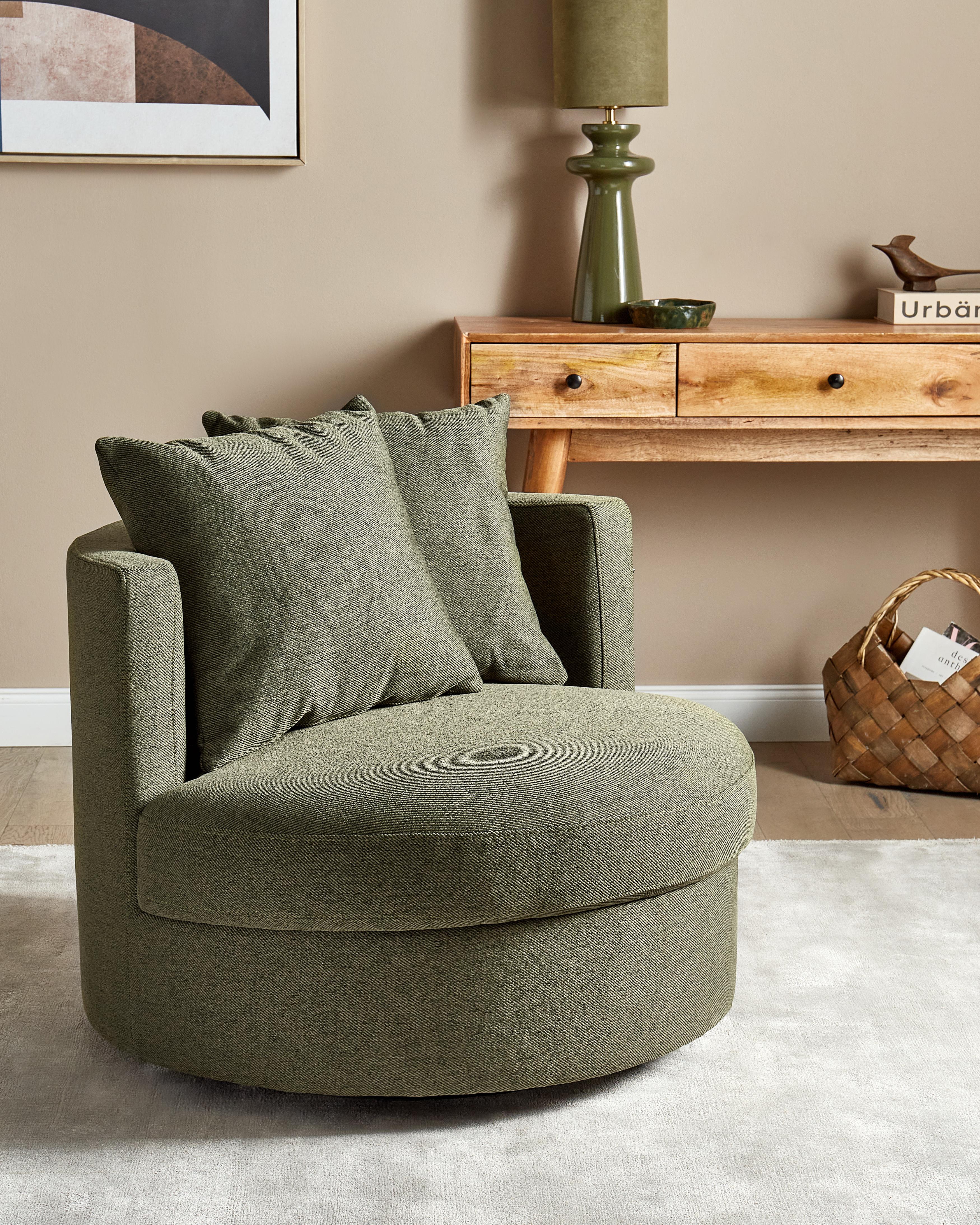 Draaifauteuil DALBY Stof Donkergroen