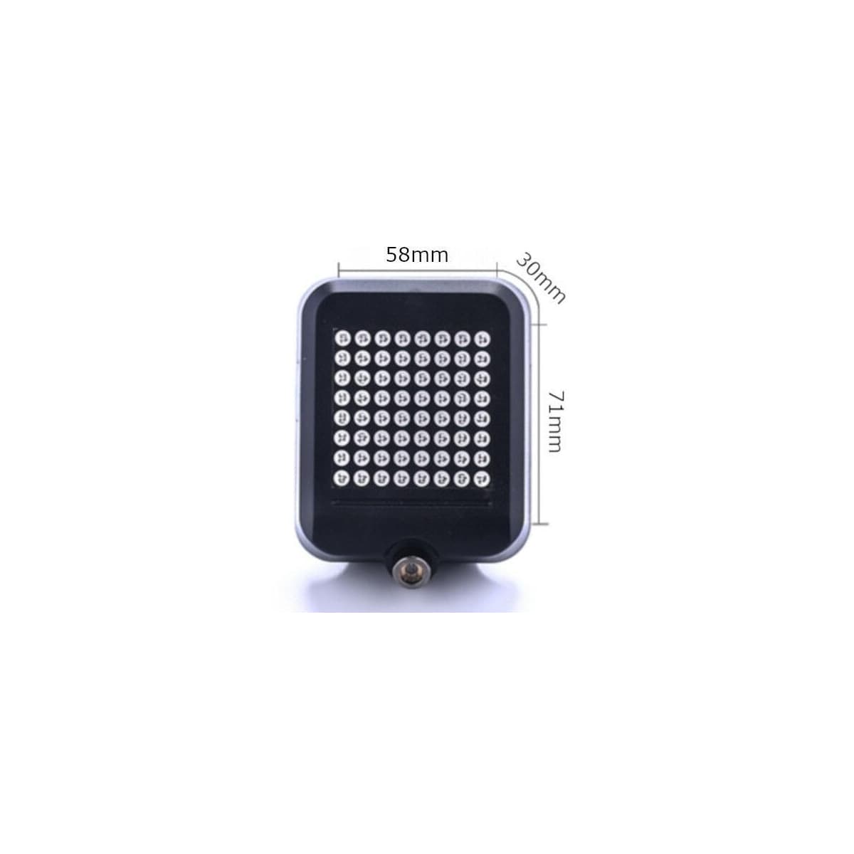 Smart automatisk sykkelbaklys med lasersensor og 64 stk LED