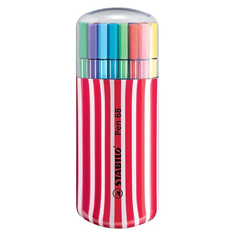 Premium-Filzstift - STABILO Pen 68 - 20er Zebrui - mit 20 verschiedenen Farben