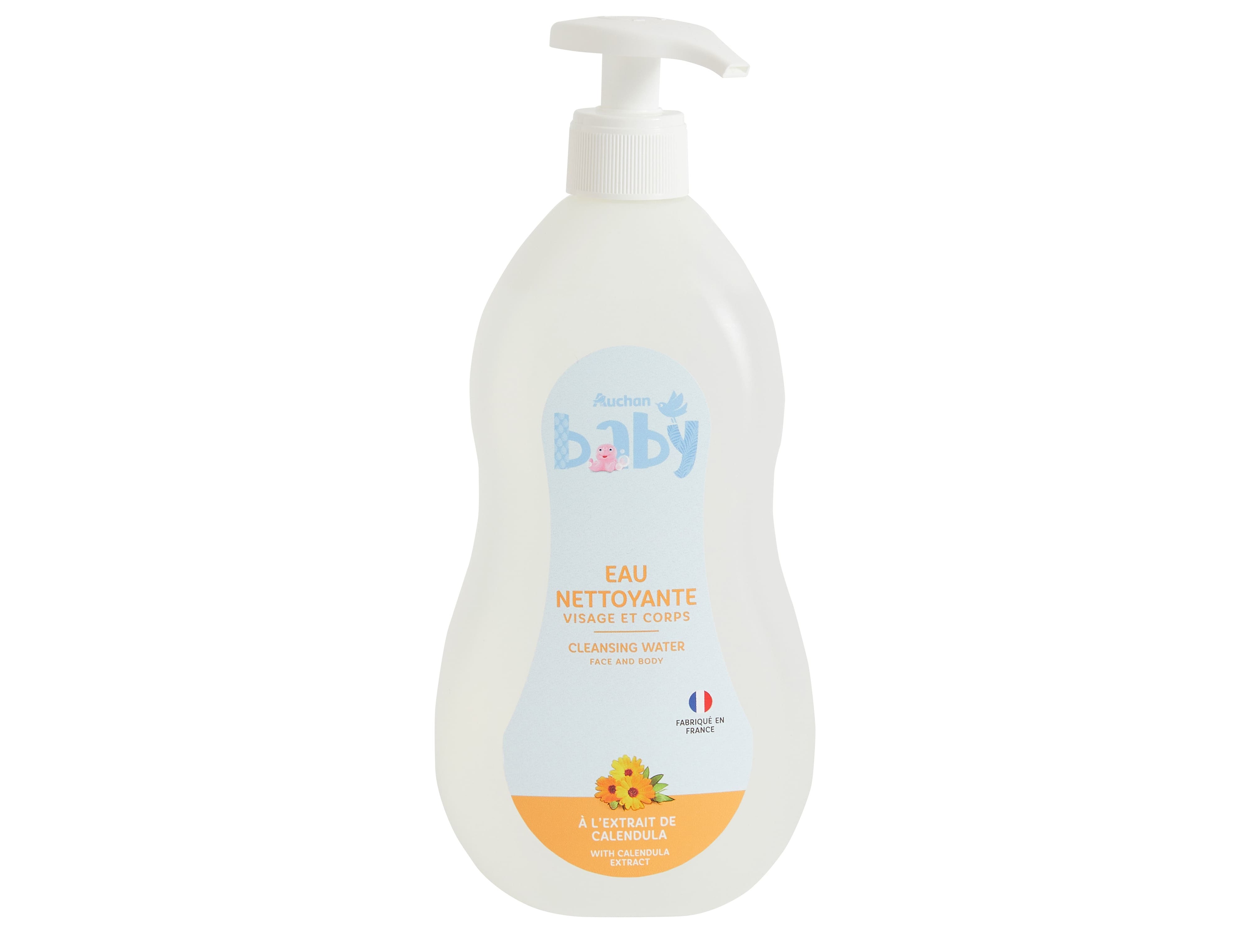 ÁGUA LIMPEZA AUCHAN BABY PUMP COM CALÊNDULA 750ML