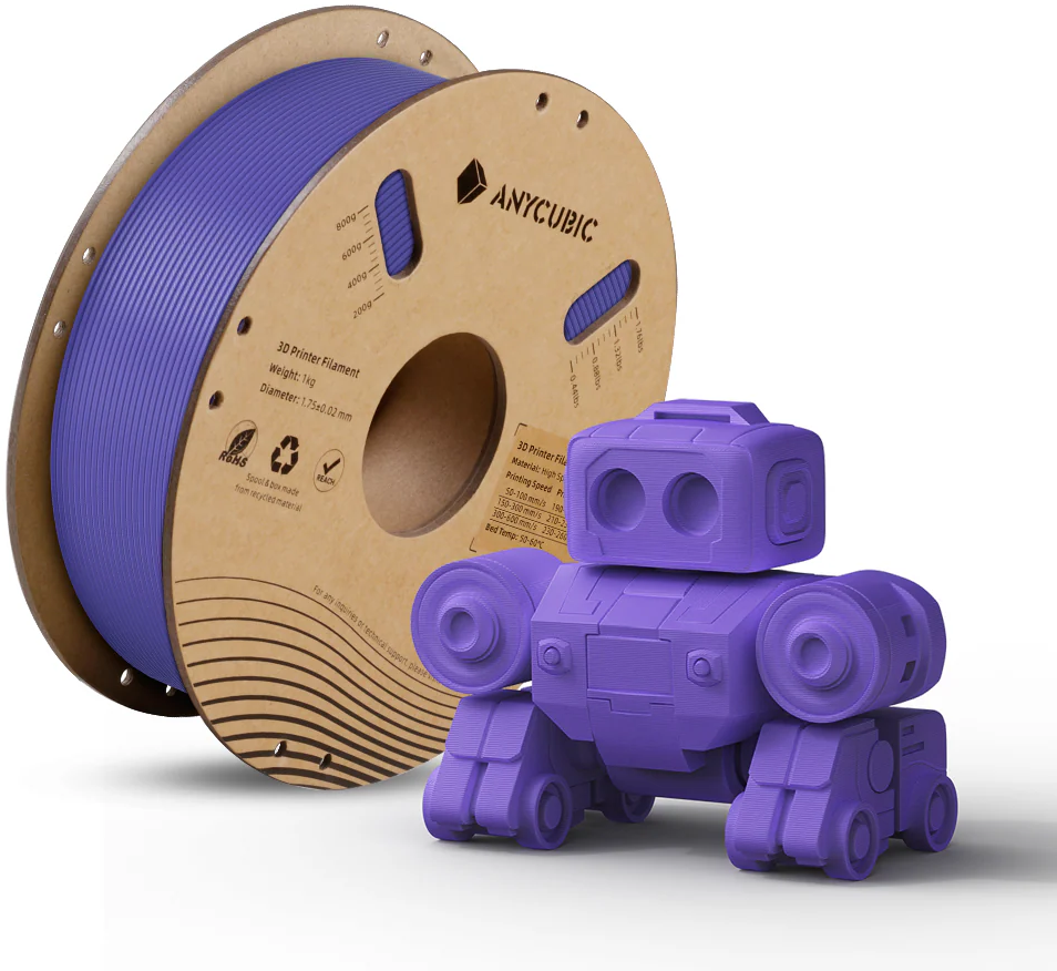 Anycubic  PLA High Speed Purple Opulence, 1,75 mm / 1000 g    PLA Filament für hohe Geschwindigkeiten in Purple Opulence
