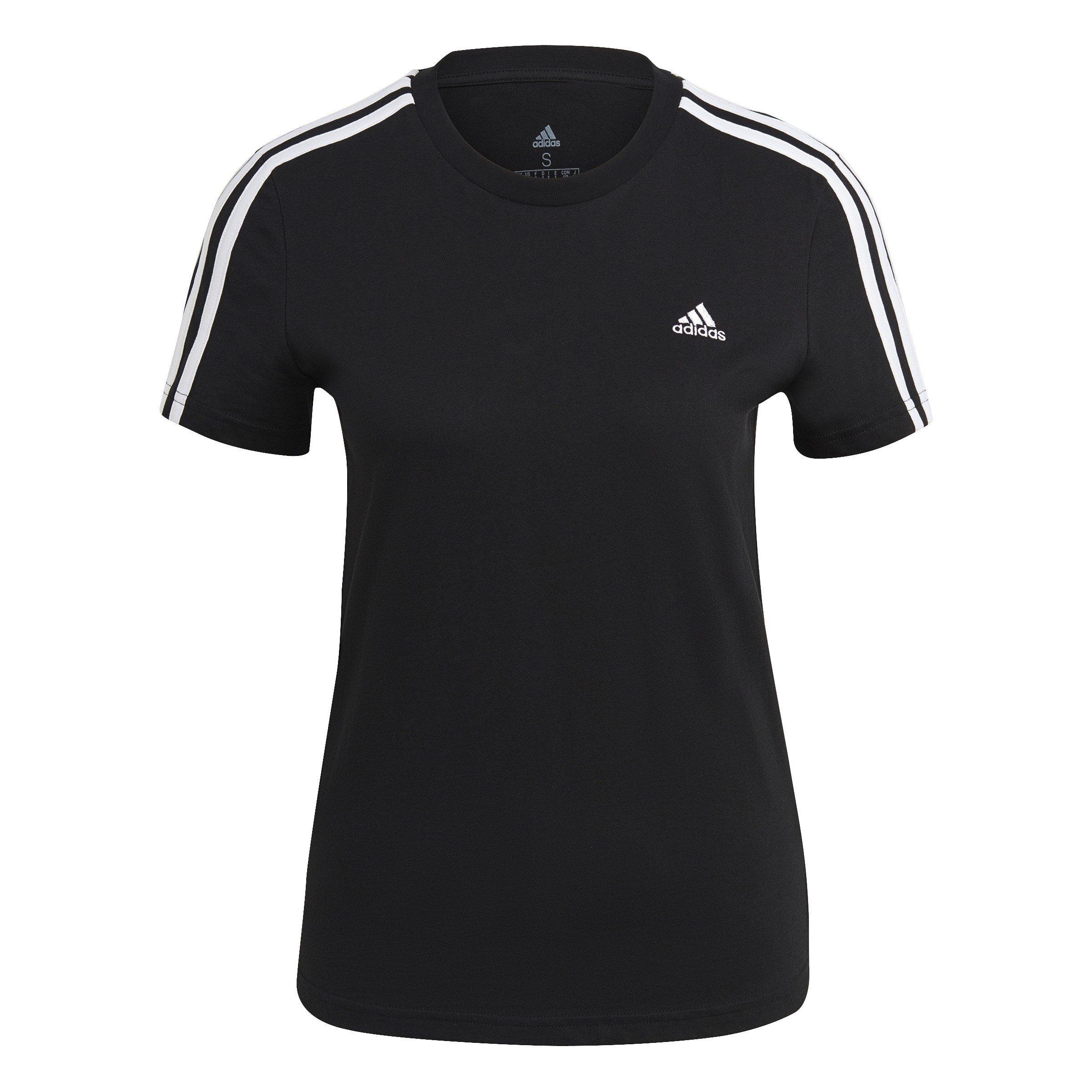 adidas Essentials 3 Stripe T-Shirt Womens