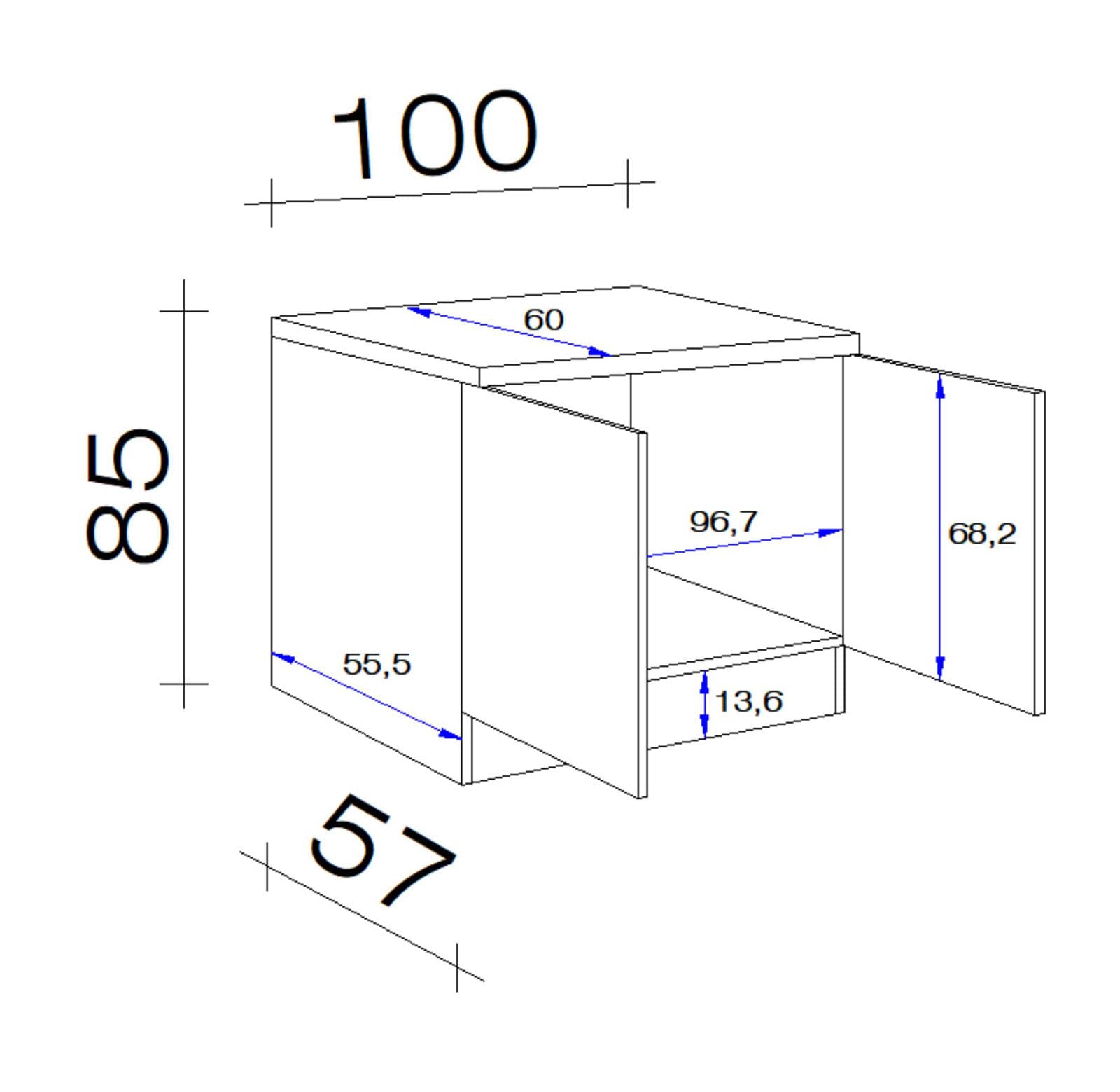 Spülenunterschrank Lucca Weiß/Grau