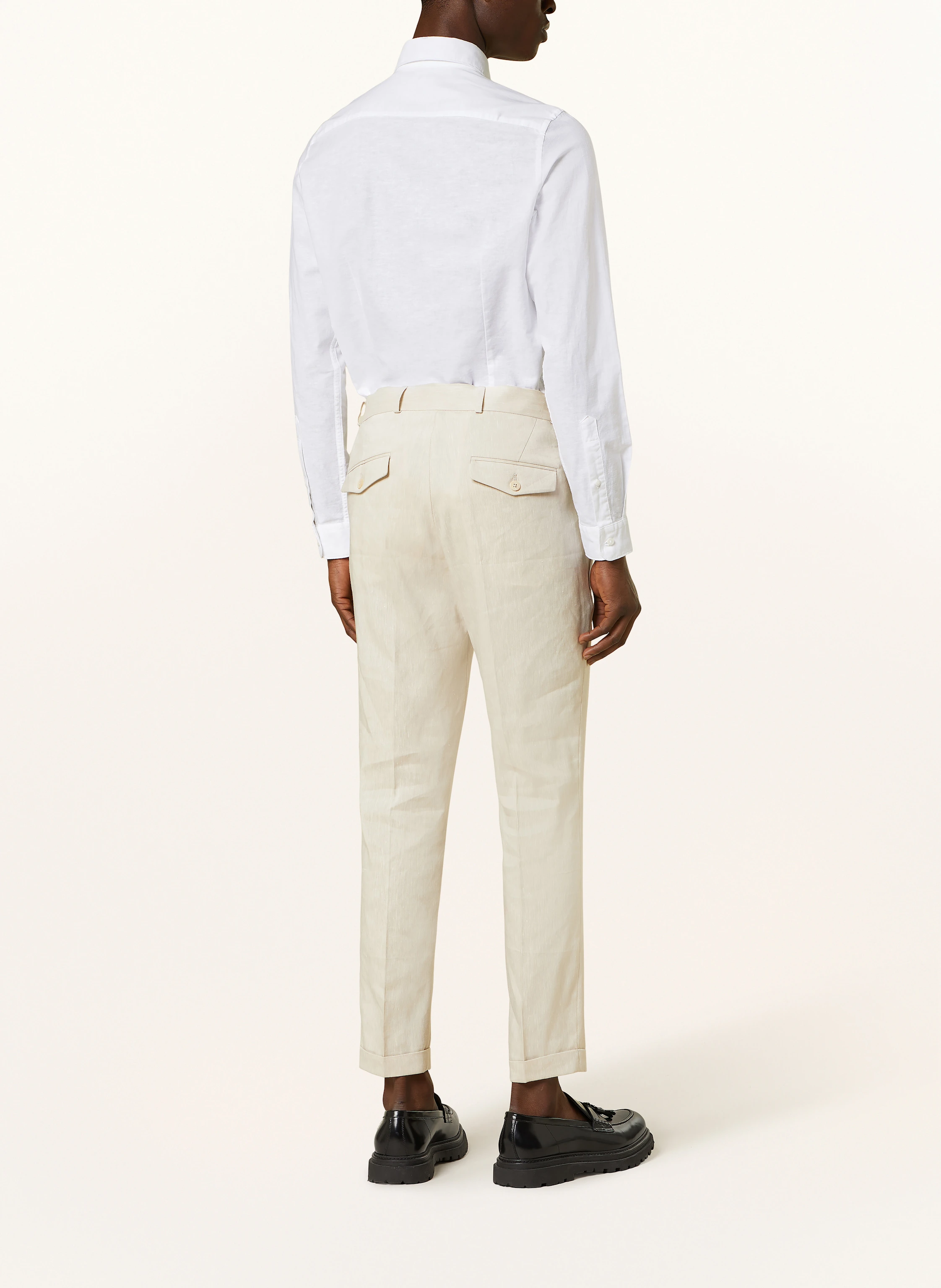 PAUL Anzughose Extra Slim Fit mit Leinen