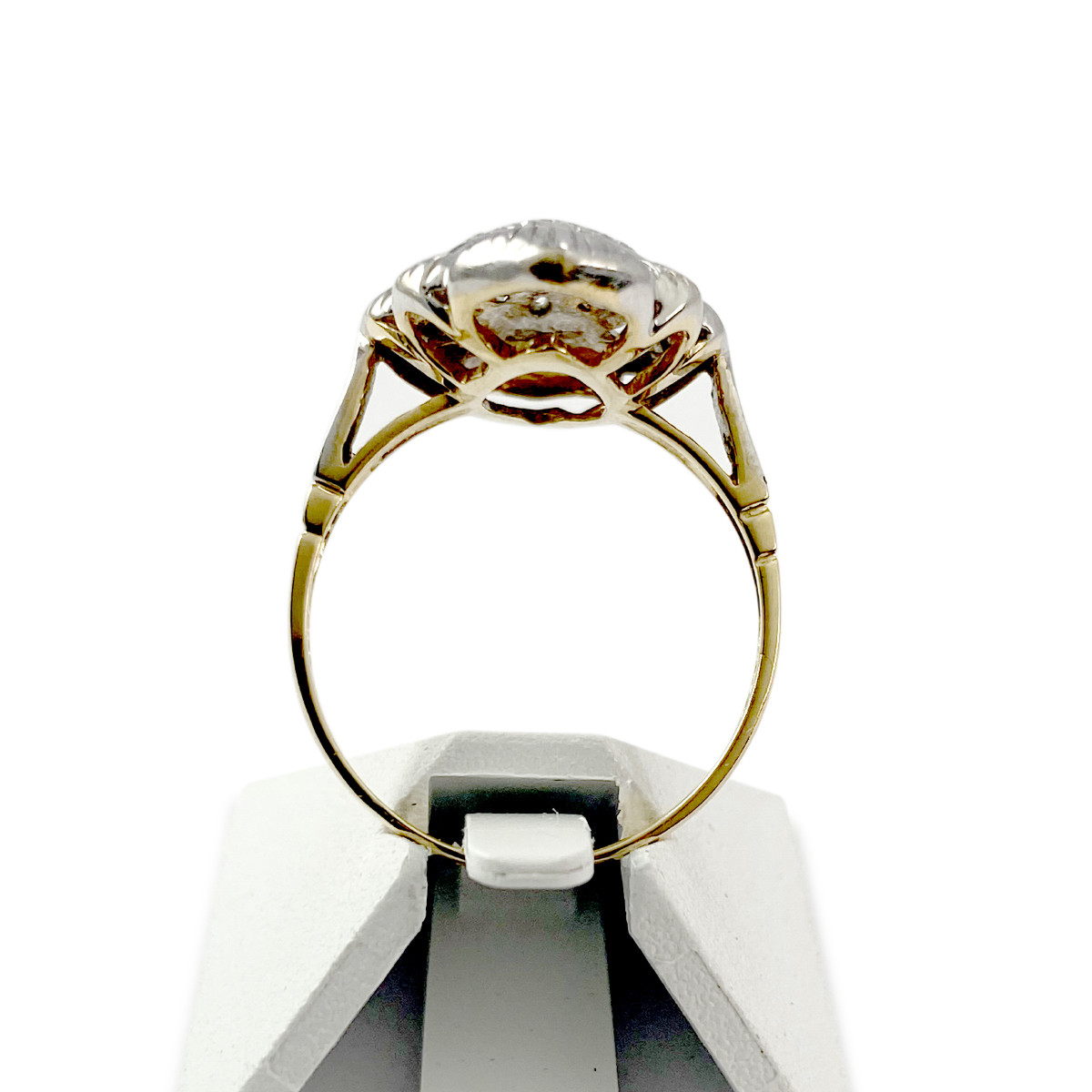 Bague d'occasion or 750 2 tons diamants