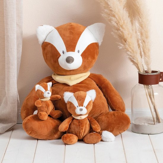 Peluche Boris et Jungo   Panda rouge        30 cm   de               Nattou