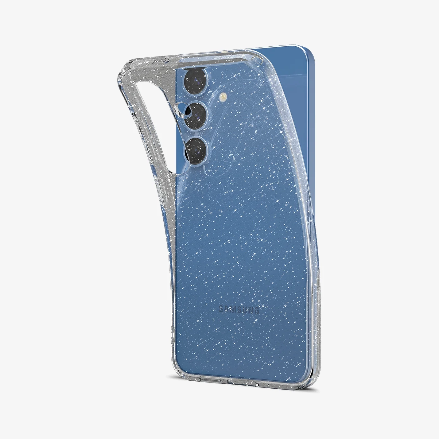 Samsung Galaxy S25  Plus Liquid Crystal Glitter Case Gummi Hülle (ACS08976) - Crystal Quartz (Transparent)