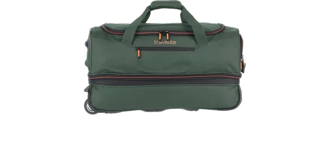 travelite Basics Trolley Reisetasche S erweiterbar, Dunkelg Reisekoffer
