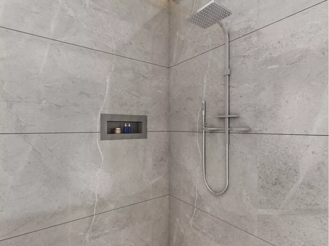 Niche de douche à encastrer et prête à carreler - 40 x 20 cm - KLARA