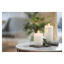 Kubbelys med flakkende flamme LED 10 cm