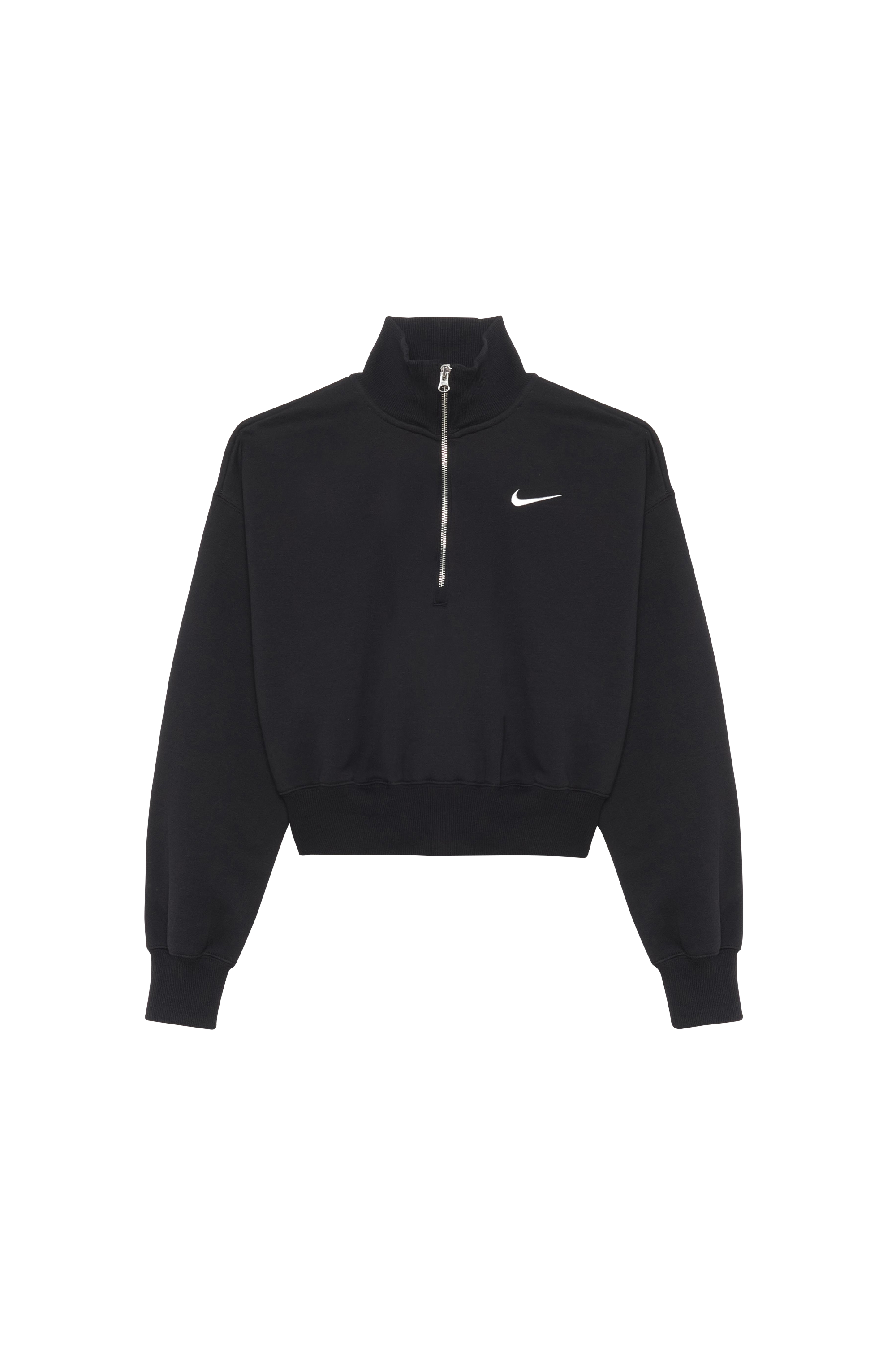 NIKE Sweatshirt W NSW PHNX FLC QZ CROP Noir