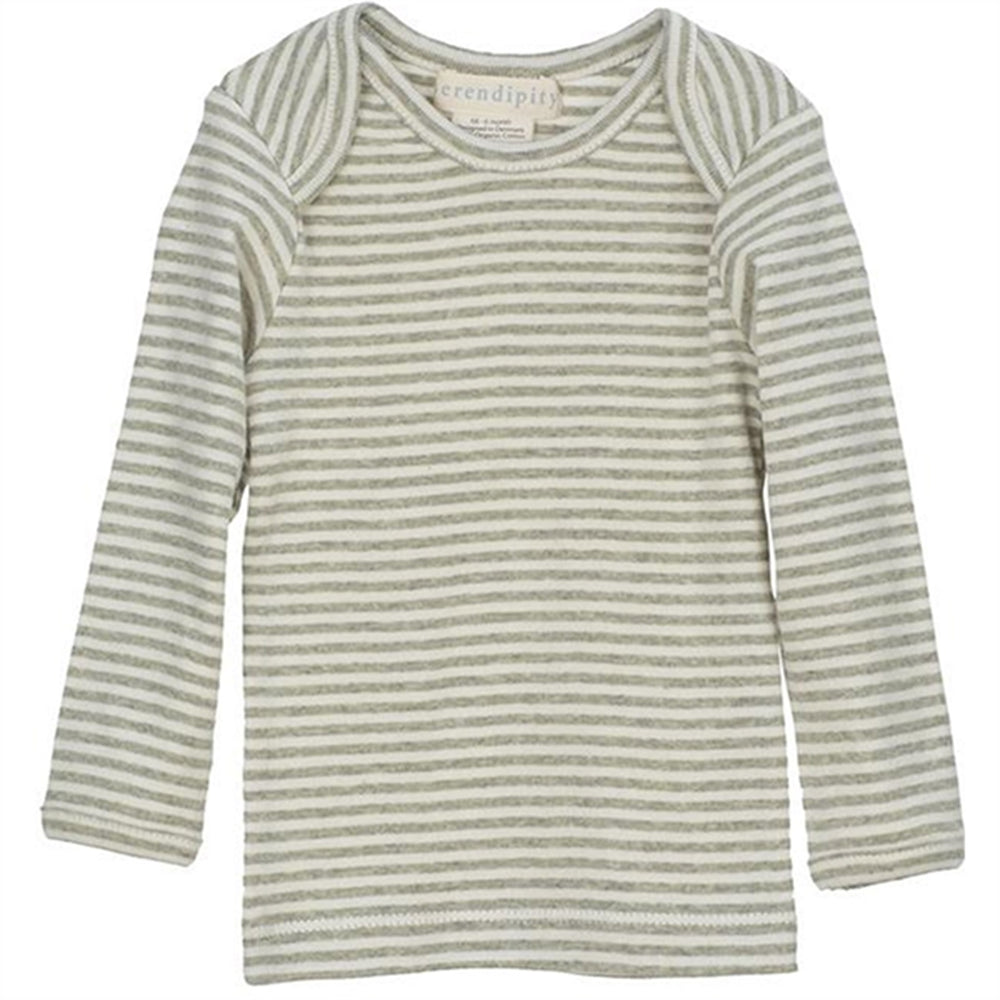 Cloud Offwhite Rib Stripe Bluse - Serendipity