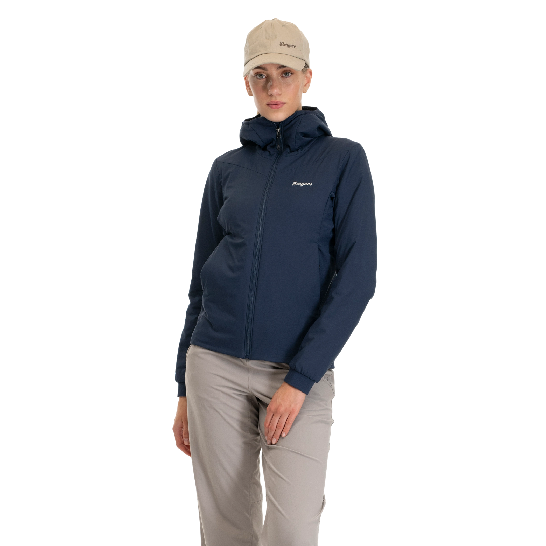 Holo Insulated Hood Jacket Women Navy Blue
