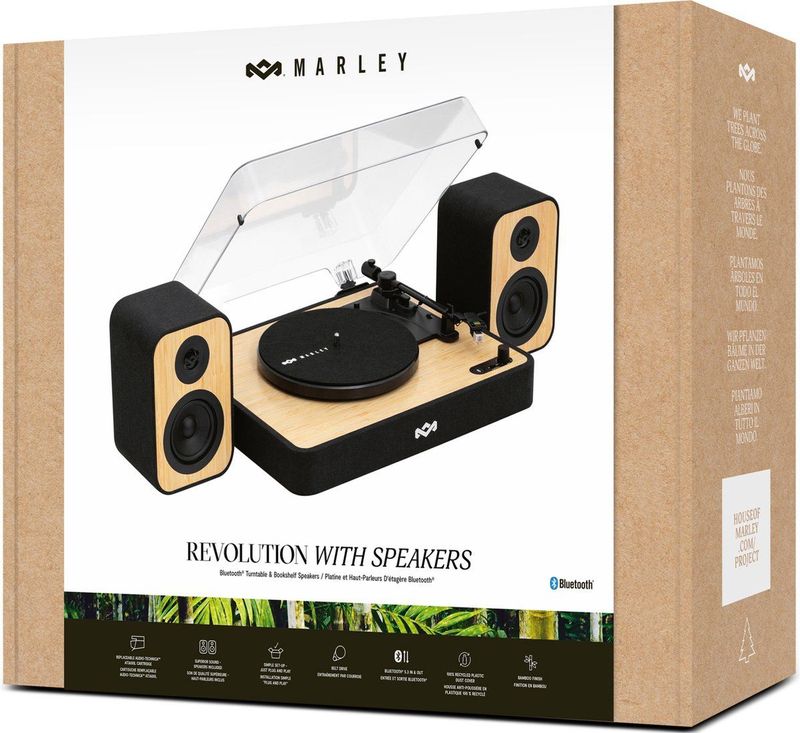 House of Marley - Revolution - Bluetooth Platenspeler - Bamboe - Duurzame Materialen