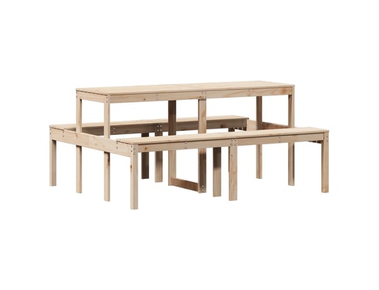 VIDAXL - Table de pique-nique 160x134x75 cm bois massif de pin