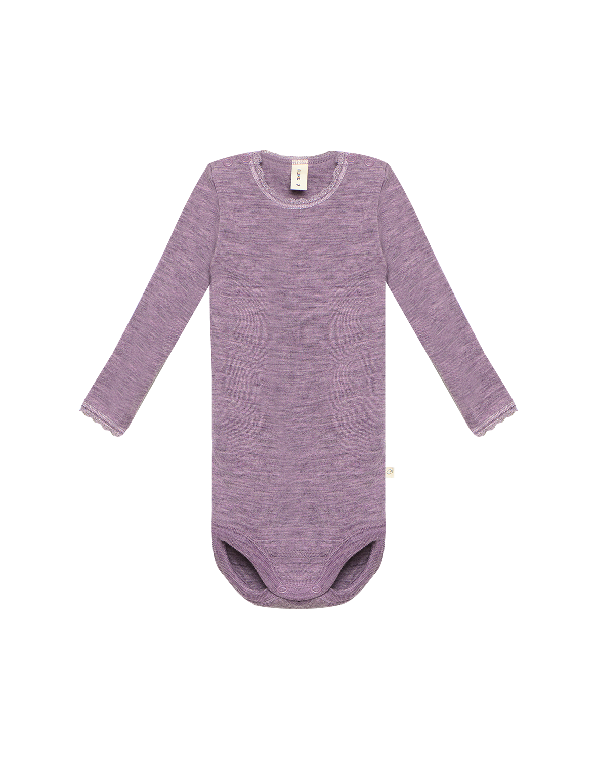 Romper met lange mouw van merinowol voor baby’s