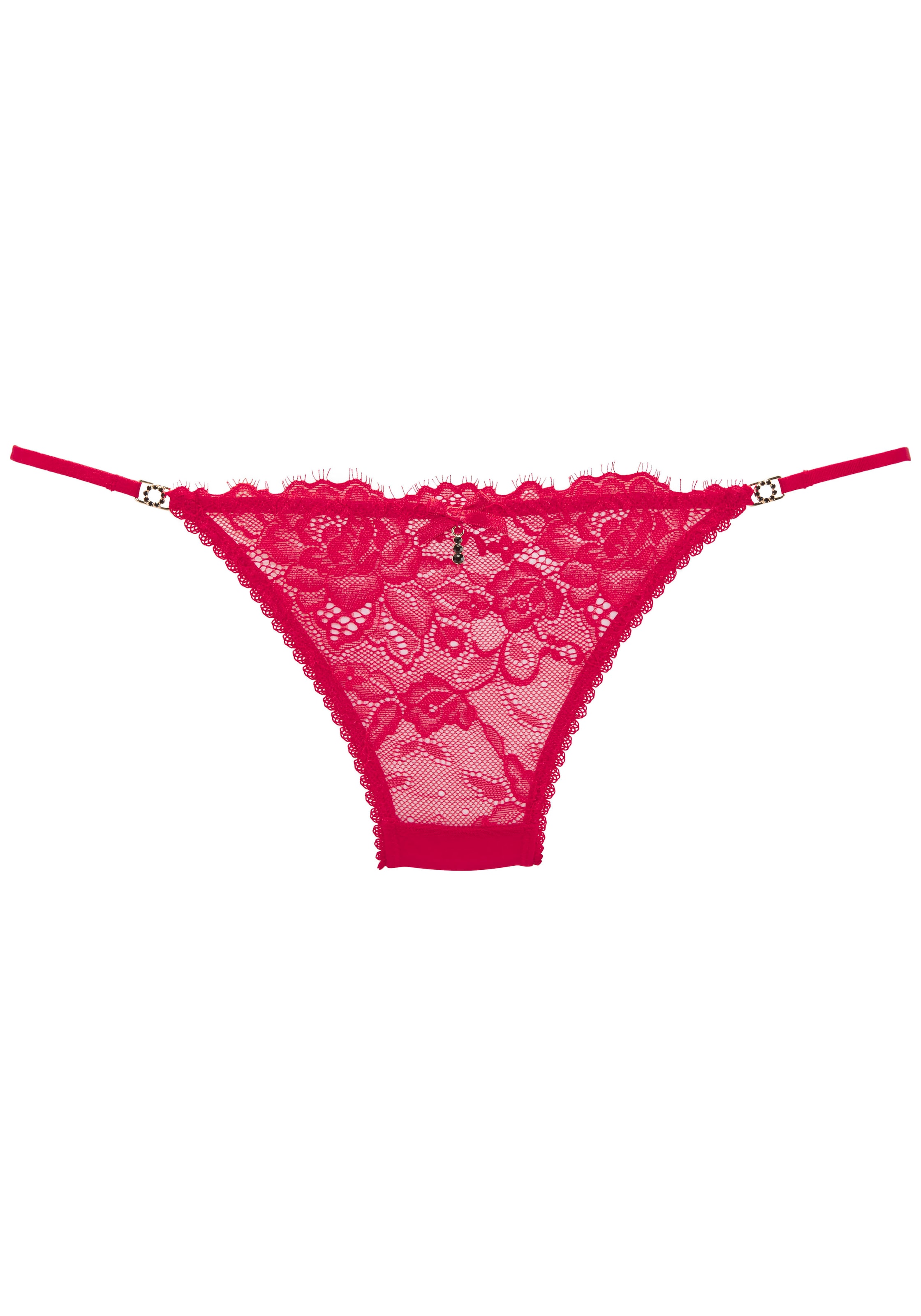 LASCANA Tanga »Samara«, mit feiner Satinschleife und extravaganten Strassaccessoires