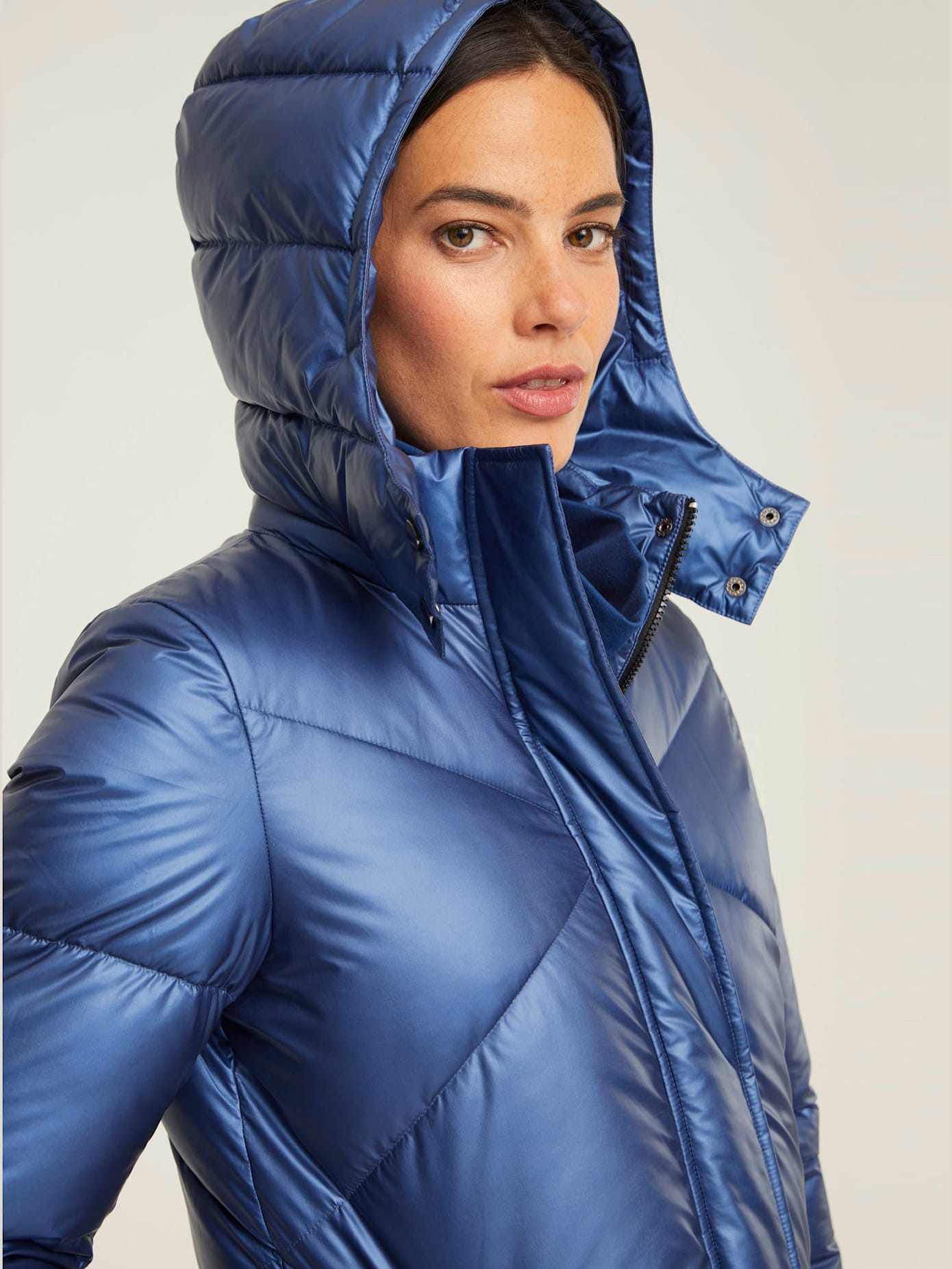 Manteau matelassé aspect métallisé tendance