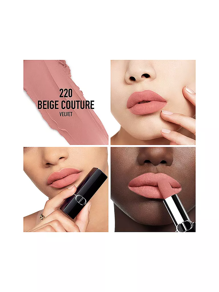 DIOR Lippenstift - Rouge Dior Velvet Lipstick (220 Beige Couture) camel