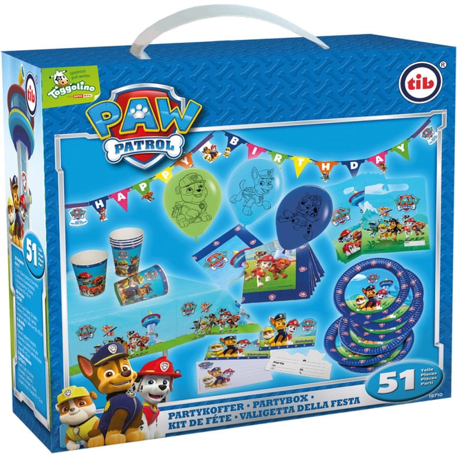 Paw Patrol - Partykoffer - für Jungen - 51 tlg.
