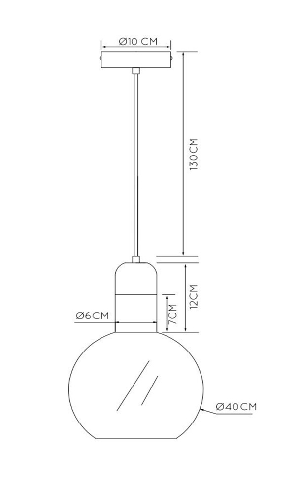 Lucide Julius hanglamp 40cm 1x E27 zwart